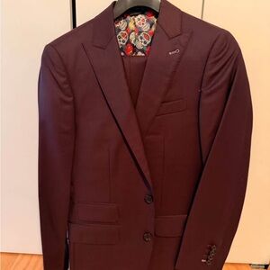INDOCHINO dark burgundy Men's 2pc suit